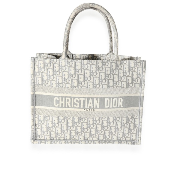 DIOR Small Light Grey Oblique Book Tote - Picture 3 of 5